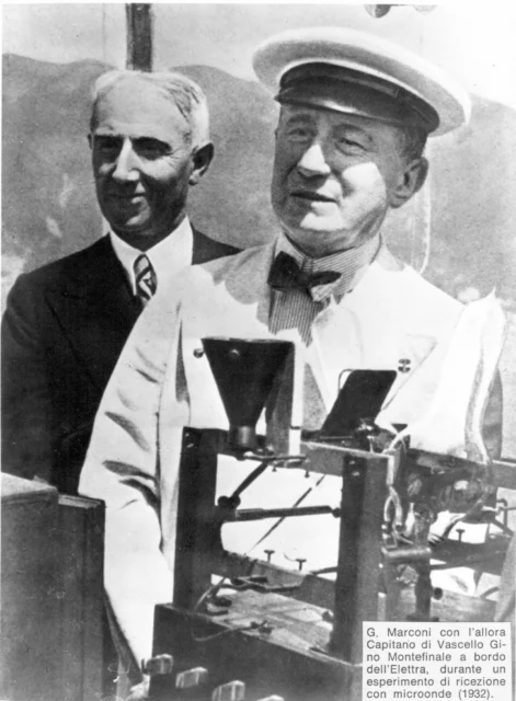 Gino Montefinale con Guglielmo Marconi