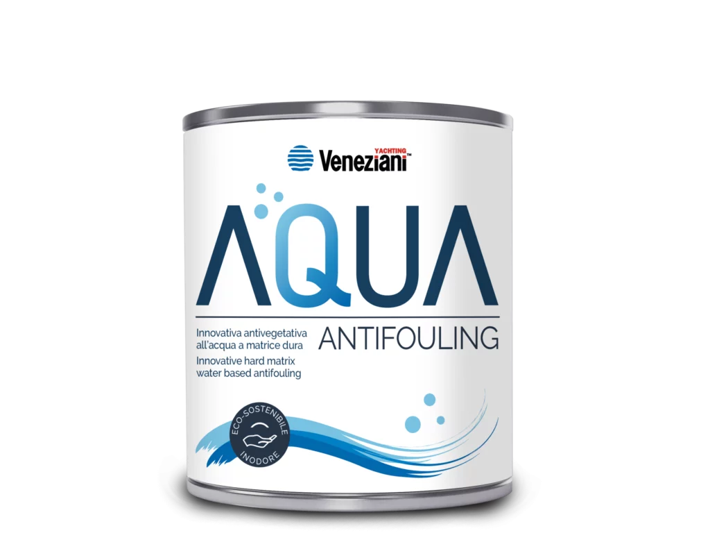 AQUA Antifouling: l'antivegetativa ecologica di Veneziani Yachting, alte prestazioni e rispetto per l'ambiente marino.